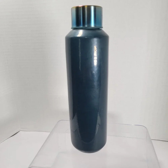 Starbucks‎ Recycled Glass Water Bottle 22oz Blue/Green Iridescent SPAIN - Picture 3 of 6